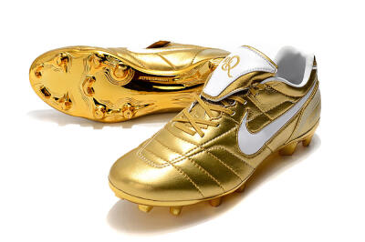 Nike Tiempo Legend 7 Elite R10 FG Football Boots - Gold/White