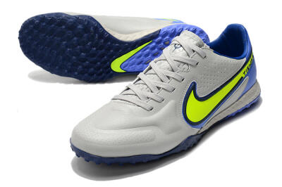 Nike React Tiempo Legend 9 Pro TF Football Shoes - Grey/Yellow/Blue