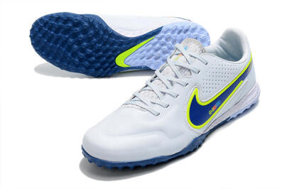 Nike React Tiempo Legend 9 Pro TF Football Shoes - Jade/Yellow/Blue