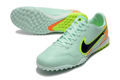 Nike React Tiempo Legend 9 Pro TF Football Shoes - Jade/Yellow/Orange/Black