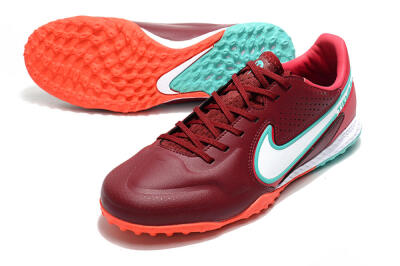 Nike React Tiempo Legend 9 Pro TF Football Shoes - Red/White/Jade