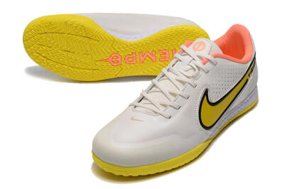 Nike React Tiempo Legend 9 Pro IC Football Shoes - White/Black/Yellow