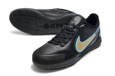 Nike React Tiempo Legend 9 Pro IC Football Shoes - Black/Gold/Blue