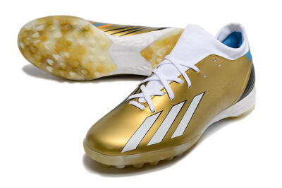 Adidas X Speedportal.3 TF Football Shoes - Gold/White/Black