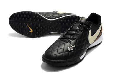 Nike Tiempox Finale 10R TF Football Shoes - Black/Beige/White