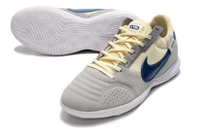 Nike Street Gato IC Football Shoes - Grey/Beige/Blue