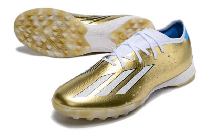 Adidas X Speedportal.1 TF Football Shoes - Gold/White/Blue