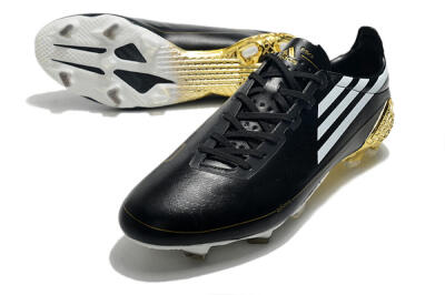 Adidas F50 Adizero Ghosted FG Football Boots - Black/White/Gold