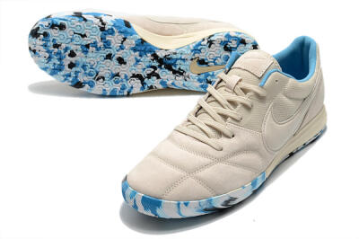 Nike Premier 2 Sala IC Football Shoes - Beige/White/Blue