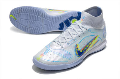 Nike Mercurial Superfly 8 Elite IC Football Shoes - White/Blue/Yellow