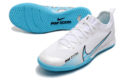 Nike Air Zoom Mercurial Vapor 15 Pro IC Football Shoes - White/Blue/Black