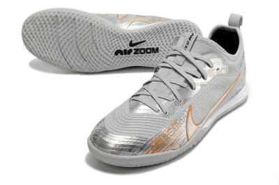 Nike Air Zoom Mercurial Vapor 15 Pro IC Football Shoes - Silver/Gold/White