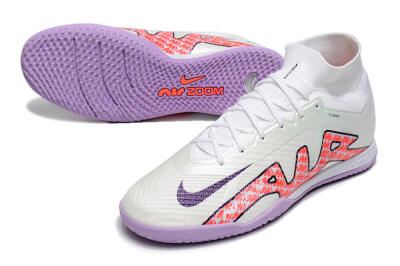 Nike Air Zoom Mercurial Superfly 9 Elite IC Football Shoes - White/Black/Red/Purple