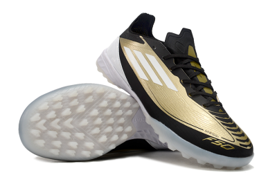 Adidas F50 Elite TF Football Shoes - Gold/White/Black