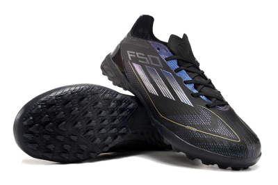 Adidas F50 Elite TF Football Shoes - Black/Silver/Purple