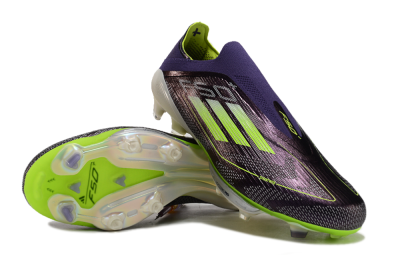 Adidas F50+ Lightstrike Pro Laceless FG Football Boots - Purple/Yellow/White
