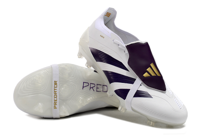 Adidas Predator Elite Foldover Tongue FG Football Boots - White/Black/Gold