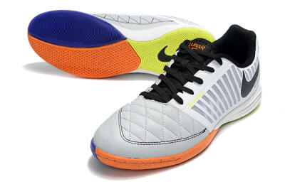 Nike Lunar Gato 2 IC Football Shoes - White/Silver/Black