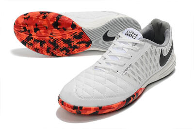 Nike Lunar Gato 2 IC Football Shoes - White/Black/Red