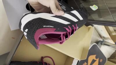Adidas Predator 24 Elite TF Football Shoes - Black/Beige/Pink