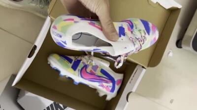 Nike Air Zoom Mercurial Vapor 15 Elite FG Football Boots - Beige/Blue/Yellow/Pink