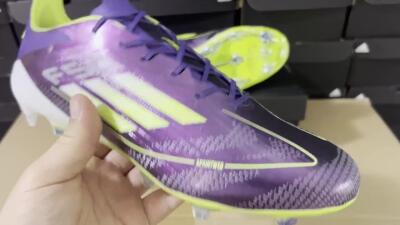 Adidas F50 Adizero FG Football Boots - Purple/Yellow/White