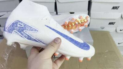 Nike Air Zoom Mercurial Superfly 10 Elite AG Football Boots - Beige/Blue