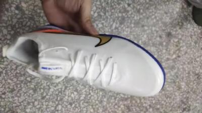 Nike Air Zoom Mercurial Vapor 16 Elite TF Football Shoes - White/Orange/Blue