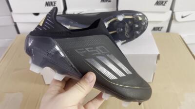Adidas F50+ Adizero FG Football Boots - Black/Purple/Gold