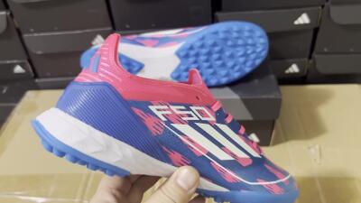 Adidas F50 Elite TF Football Shoes - Blue/Pink/White