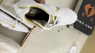 Nike Tiempo Legend 7 Elite R10 TF Football Shoes - White/Gold