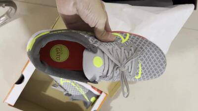 Nike React Gato IC Football Shoes - Grey/Red/Yellow