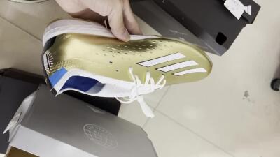 Adidas X Speedportal.1 TF Football Shoes - Gold/White/Blue