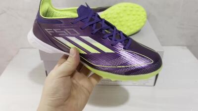 Adidas F50 Elite TF Football Shoes - Purple/Yellow/White