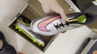 Neymar x Nike Hypervenom Phantom Liquid Diamond FG Football Boots - Silver/Yellow/Pink/Gold
