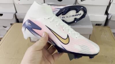 Nike Air Zoom Mercurial Superfly 10 Elite FG Football Boots - White/Pink/Blue