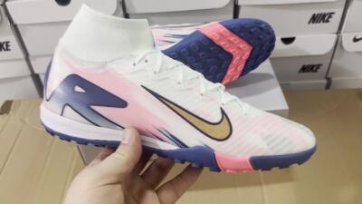 Nike Air Zoom Mercurial Superfly 10 Elite TF Football Shoes - White/Pink/Blue