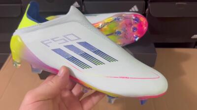 Adidas F50 Elite Laceless FG Football Boots - Jade/Blue/Yellow