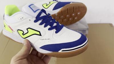 Joma Top Flex 920 IC Football Shoes - White/Blue/Yellow