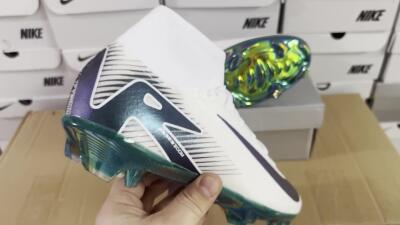 Nike Air Zoom Mercurial Superfly 10 Elite FG Football Boots - White/Blue/Gold
