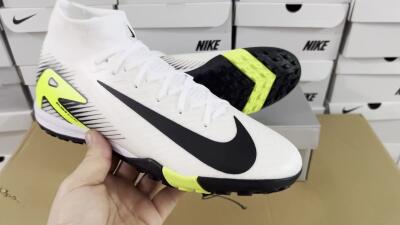 Nike Air Zoom Mercurial Superfly 10 Elite TF Football Shoes - White/Black/Yellow
