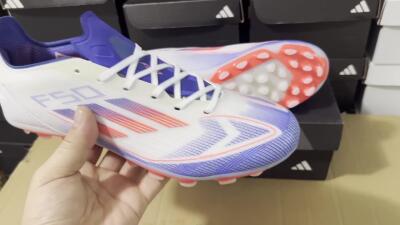 Adidas F50 Elite MG Football Boots - White/Blue/Red