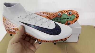 Nike Air Zoom Mercurial Superfly 10 Elite SG Football Boots - Grey/Black/Leopard
