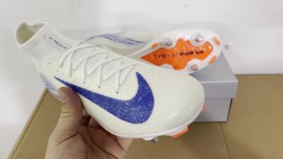 Nike Air Zoom Mercurial Superfly 10 Elite SG Football Boots - Beige/White/Blue