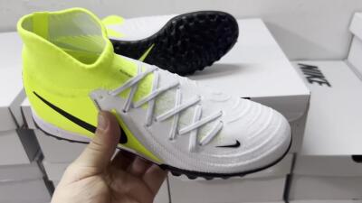 Nike Phantom Luna Elite NU TF Football Shoes - Grey/Yellow/Black