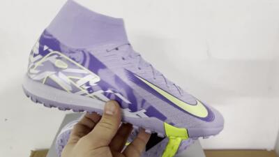 Nike Air Zoom Mercurial Superfly 10 Elite TF Football Shoes - Purple/Yellow/White