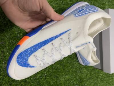 Nike Air Zoom Mercurial Vapor 16 Elite IC Football Shoes - White/Blue/Orange