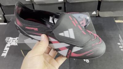 Adidas Predator Elite Foldover Tongue FG Football Boots - Black/White/Red