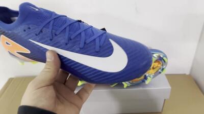 Nike Air Zoom Mercurial Vapor 16 Elite FG Football Boots - Blue/White/Orange