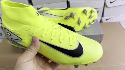 Nike Air Zoom Mercurial Superfly 10 Academy AG Football Boots - Yellow/Black/Silver